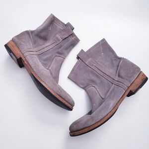 Blackstone Water‎ Resistant Gray Suede Soft Ankle Boots